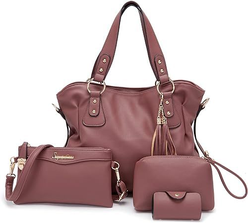 Soperwillton Handbags for Women Large Bucket Shoulder Bag Faux Leather Hobo bag Ladies Crossbody ... | Amazon (US)