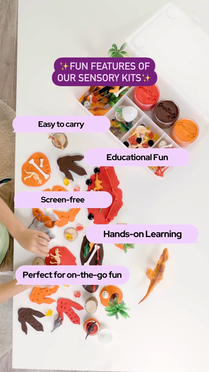 Kids Sensory Play, Educational Activites, Educational Play, Sensory Kit for Kids

Here are some of my favorite features:
1️⃣ Easy to carry & stack:  Children can easily reach for their favorite kits time and time again and then stack them back up nicely for the next time.  Who doesn't love some organization as a mother  

2️⃣ Educational & fun:  Need I say more?  Each kit is themed and has so many fun accessories to play with and tons of language and fine motor opportunities naturally built in. 
 
3️⃣ Screen free:  Encourage creativity and engage them in imaginative play without a screen.  I promise they will love it and you will love seeing it unfold.  Screens are not the enemy to me, but in moderation like everything else.

4️⃣ Hands on learning:   Enhance cognitive development by engaging multiple senses without even realizing it.  This helps improve memory, problem-solving skills, fine motor skills, and so much more.

5️⃣ Perfect for on-the-go-fun: Take them to dinner, to the park, wherever you want some extended playtime.  I have found sensory play to be the most engaging and most long lasting for my kids.

Each kit is designed to spark creativity and help develop sensory skills while keeping screen time at bay. Plus, clean-up is a breeze—so you can enjoy the fun without the mess!

#LTKBacktoSchool #LTKHome #LTKSaleAlert