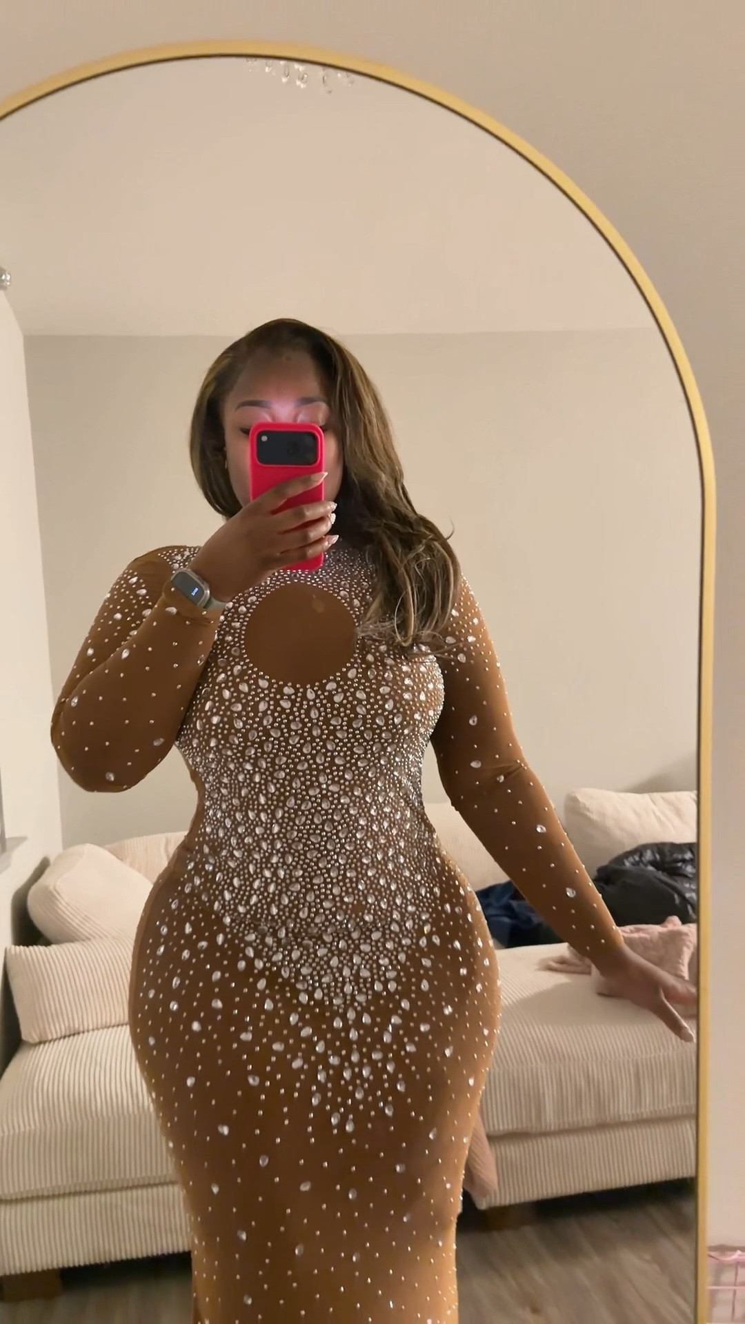 Hey ladies! 😍😍😍😍. Ain't she a beauty? I said I wanted something that will compliment my curves and make me SHINE on my birthday! I am currently wearing a size L because I wanted to have more room but I was able to fit the M comfortably.

#LTKootd #LTKPlusSize #LTKMidsize