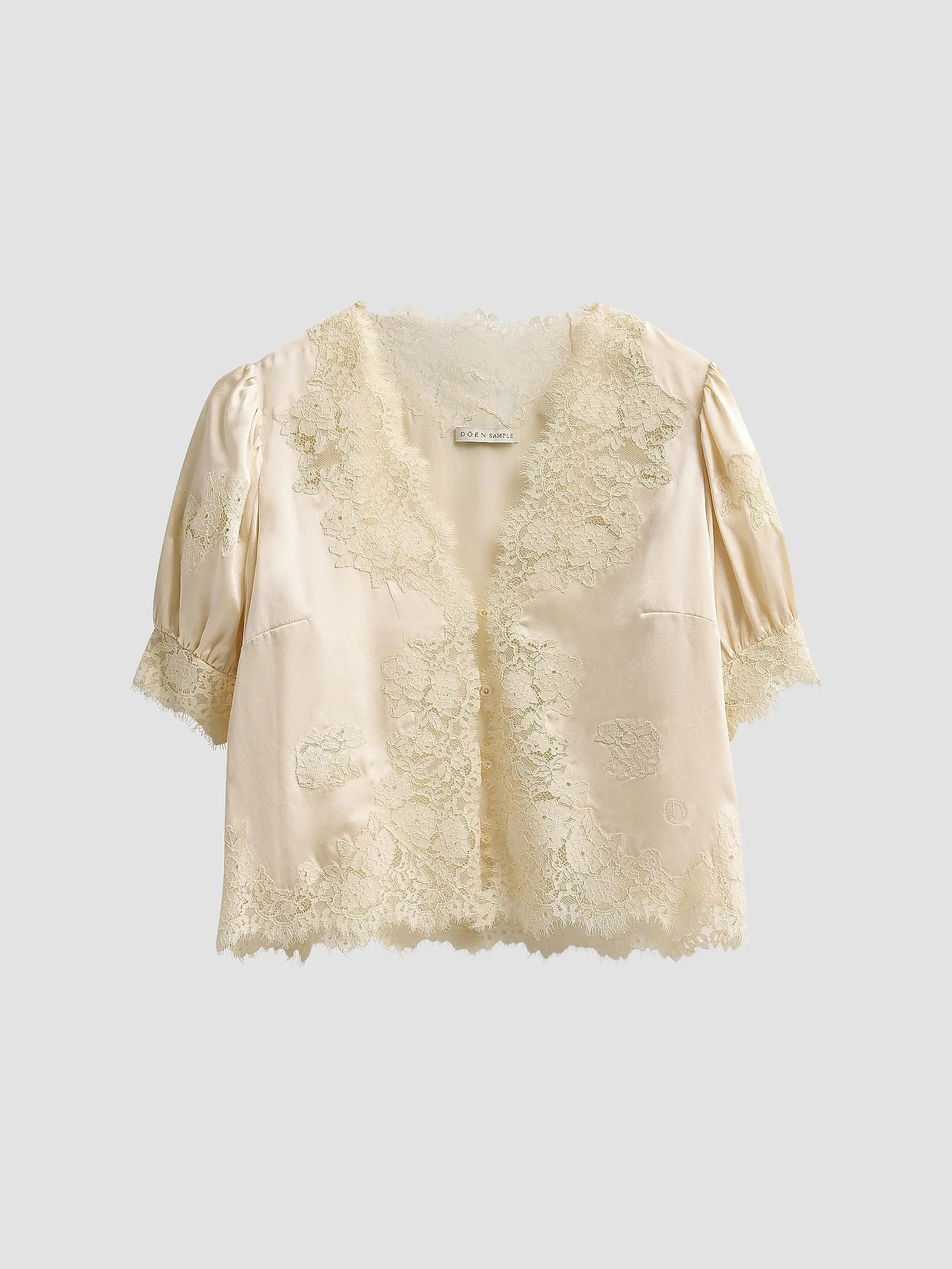 D\u00d4EN Idella Lace-Trim Silk Top | Saks Fifth Avenue | Saks Fifth Avenue