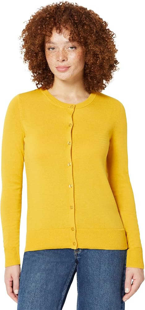 Amazon Essentials Women's Lightweight Crewneck Cardigan Sweater (Available in Plus Size) | Amazon (US)