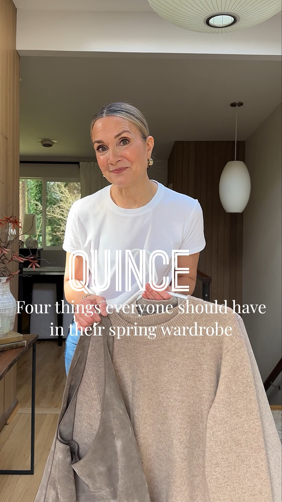 Four spring wardrobe essentials from @onequince ! 
✅Straight leg jeans: these are only $50 but have a designer brand fit!
✅Lightweight jacket: Needs to be warm enough for chilly days and roomy enough to layer over a tee or sweater. Choose a lighter color for spring vibes. 
✅Crewneck cashmere sweater: Endlessly versatile and cozy without being too bulky. Choose a light or pastel color. 
✅Suede bag: A modern update that will take you all the way to summer! This pebble color is the perfect practical choice and goes with everything. 
#quincepartner


#LTKOver40 #LTKWorkwear #LTKootd