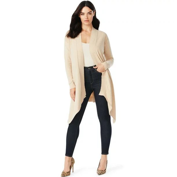 Sofia Jeans by Sofia Vergara Women's Waterfall Cardigan - Walmart.com | Walmart (US)