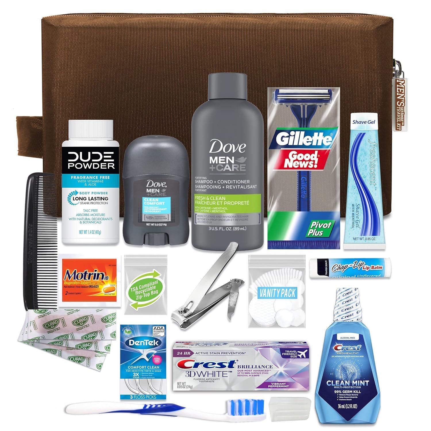 Convenience Kits International Men’s Premium 20-Piece Kit with Travel Size TSA Compliant Essent... | Amazon (US)