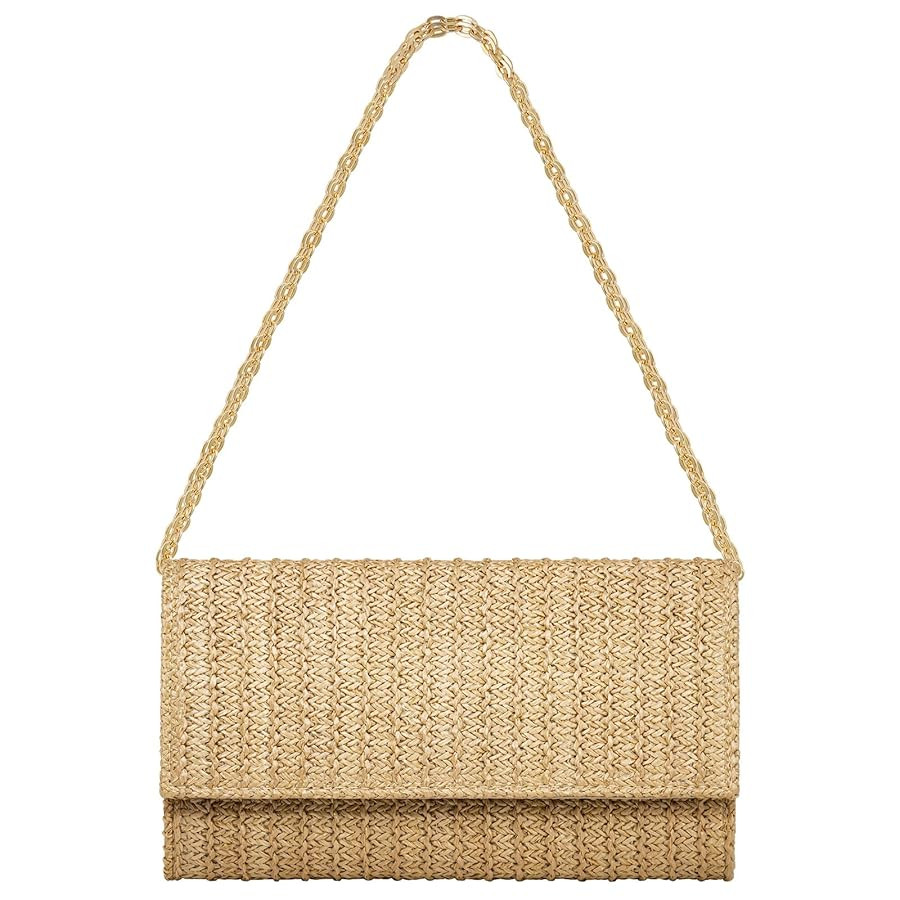 Kseymeir Straw Clutch Purse Shoulder Crossbody Bag Envelope Purse Raffia Handbag for Summer Beach... | Amazon (US)