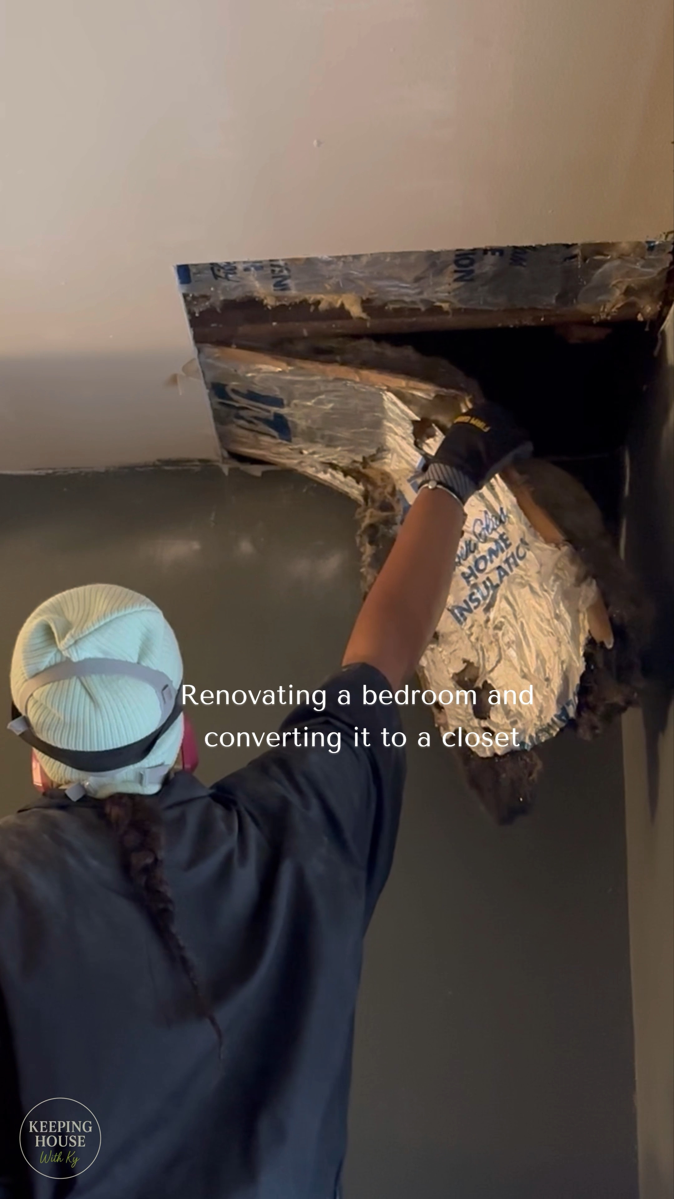 Is delulu truly the solulu? 
They told me to wait for help. I decided to become it lol  ⠀ This is your reminder that you don’t need to know everything to start — just be willing to try. ⠀
I tackled the daunting task of repairing water damaged ceiling drywall for the first time. I’m a professional DIY’er but not a professional contractor so not too much on me now lol 
 ✨ What’s something you taught yourself to do? I’d love to hear it. 💬👇


#LTKhome #LTKfamily #LTKVideo