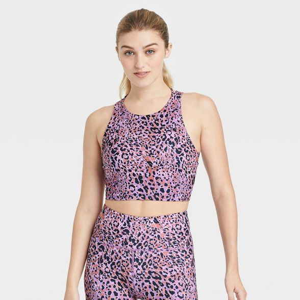 Women's Leopard Print Strappy Back Bra - JoyLab™ | Target