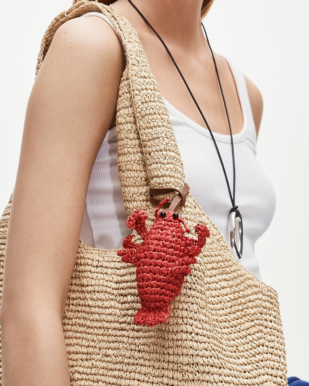 Handwoven raffia lobster bag charm | J. Crew US
