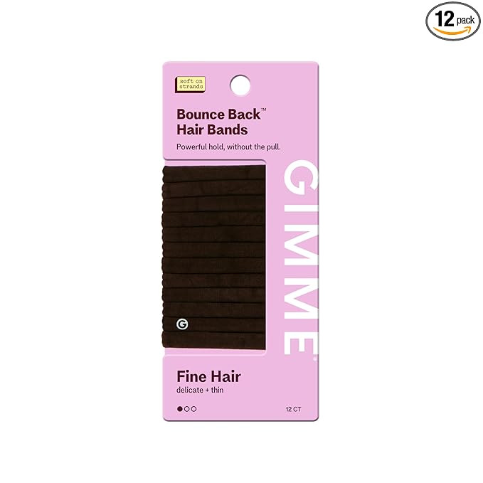 Gimme Beauty Fine Hair Elastic Bands - Slim-Fit Elastic Ties for Fine, Brittle, or Bleached Hair ... | Amazon (US)