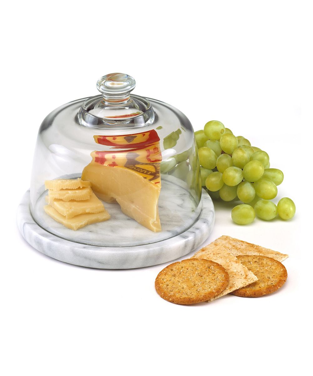 Norpro Serving Platters - Glass Cheese Dome & Marble Base | Zulily