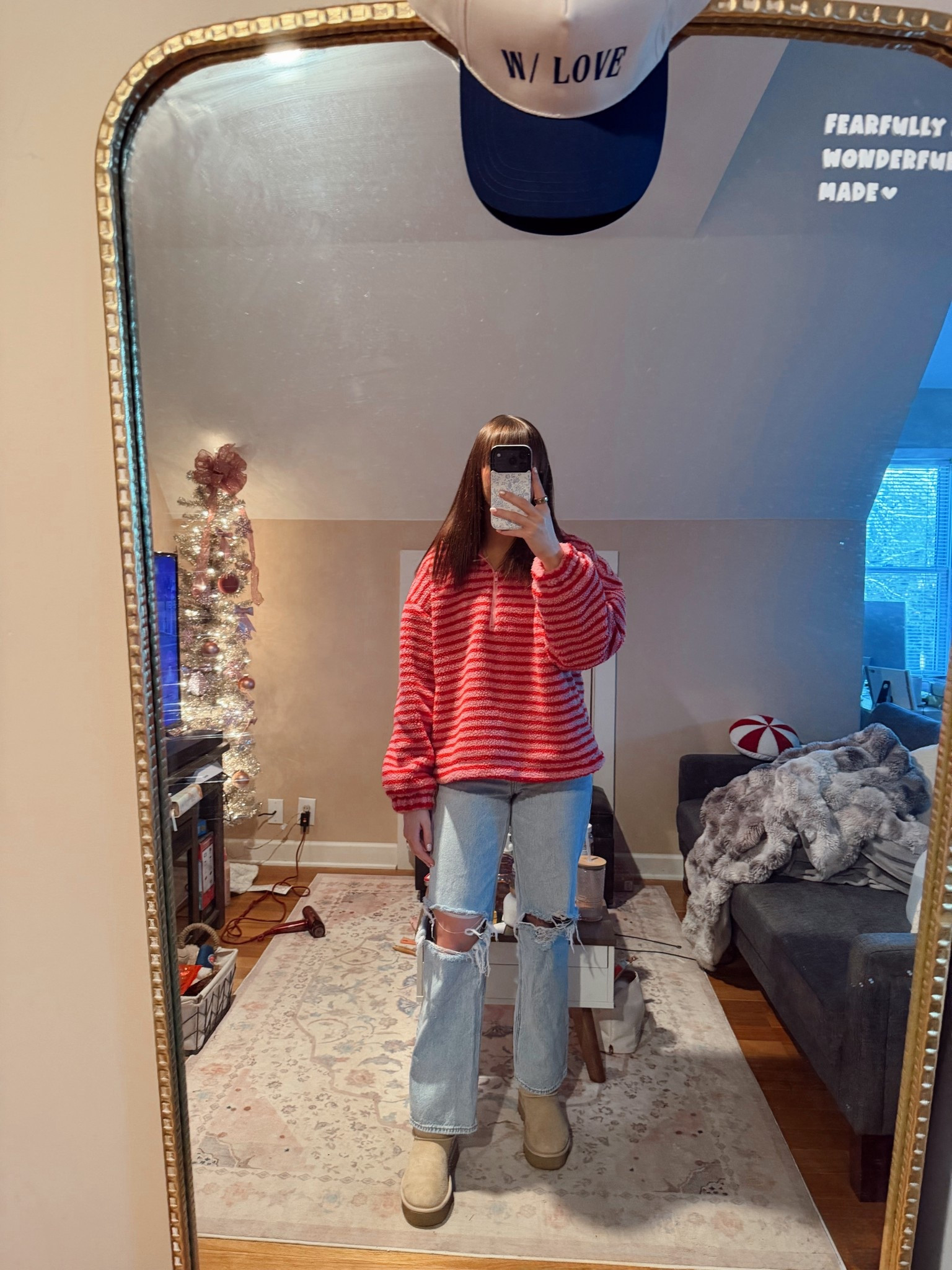 Top: m
Pants: 26


#LTKootd #LTKgrwm #LTKFindsUnder100