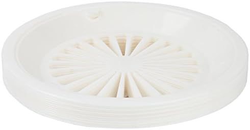 Trenton Gifts 10-Inch Reusable Plastic Paper Plate Holders, Picnic Supplies (12 Set - White) | Amazon (US)