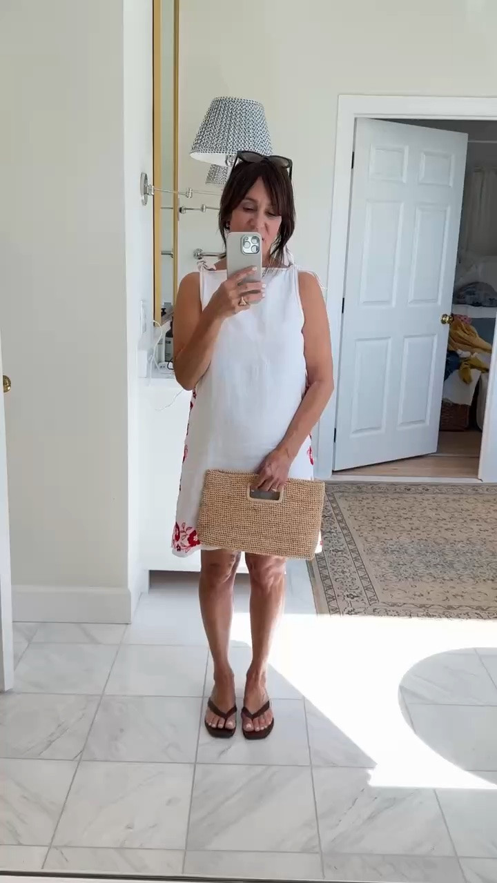 My summer outfit of the day 🤍 How cute is this new dress from @J.Crew? I love the little tie details and the pretty print! Fit runs true to size. I’m wearing xs. 

I linked a few other faves I just picked up too. Their new collection is SO good!!! #injcrew #ad