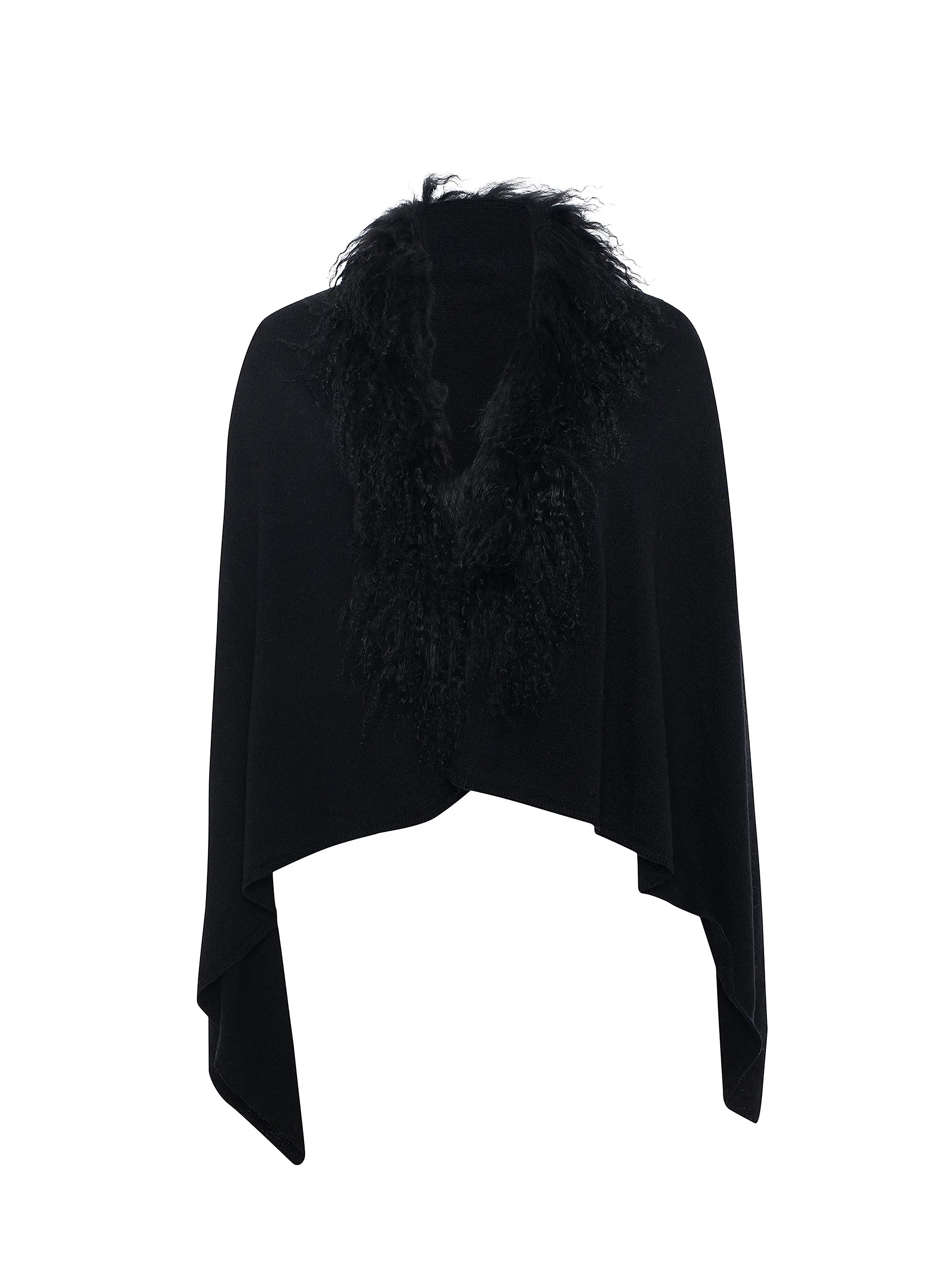 Stole with Select Mongolian Lamb Trim | Saks Fifth Avenue