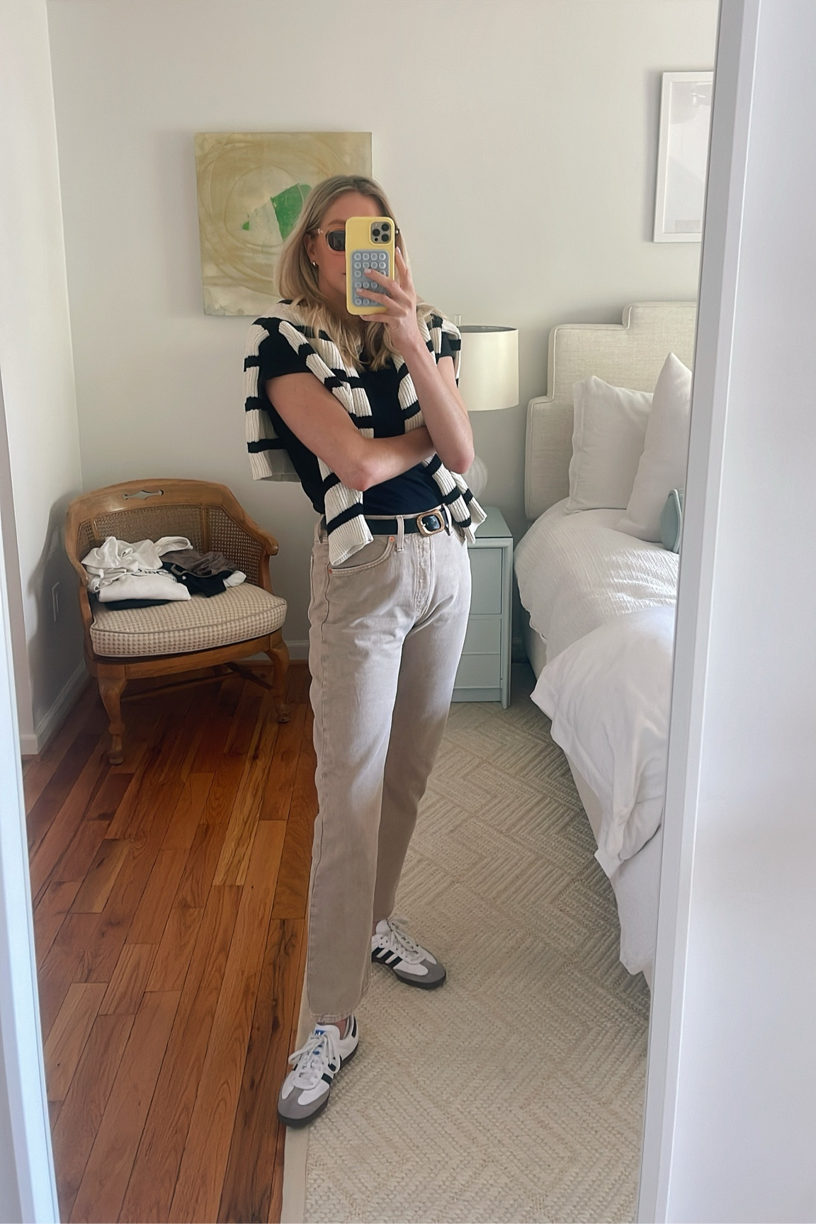 Early spring neutrals! Wearing a 29x30 in these 501s! 