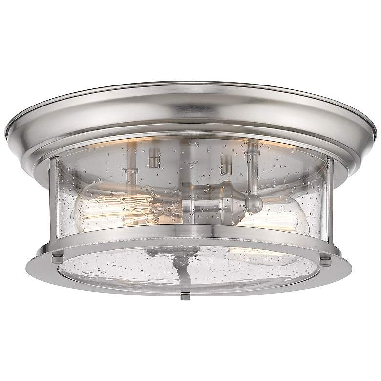 Sonna 2 Light Flush Mount in Brushed Nickel - #732K2 | Lamps Plus | Lamps Plus