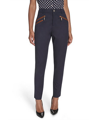 Tommy Hilfiger Women's Slim Mid-Rise Ankle Riding Pant - Macy's | Macy's