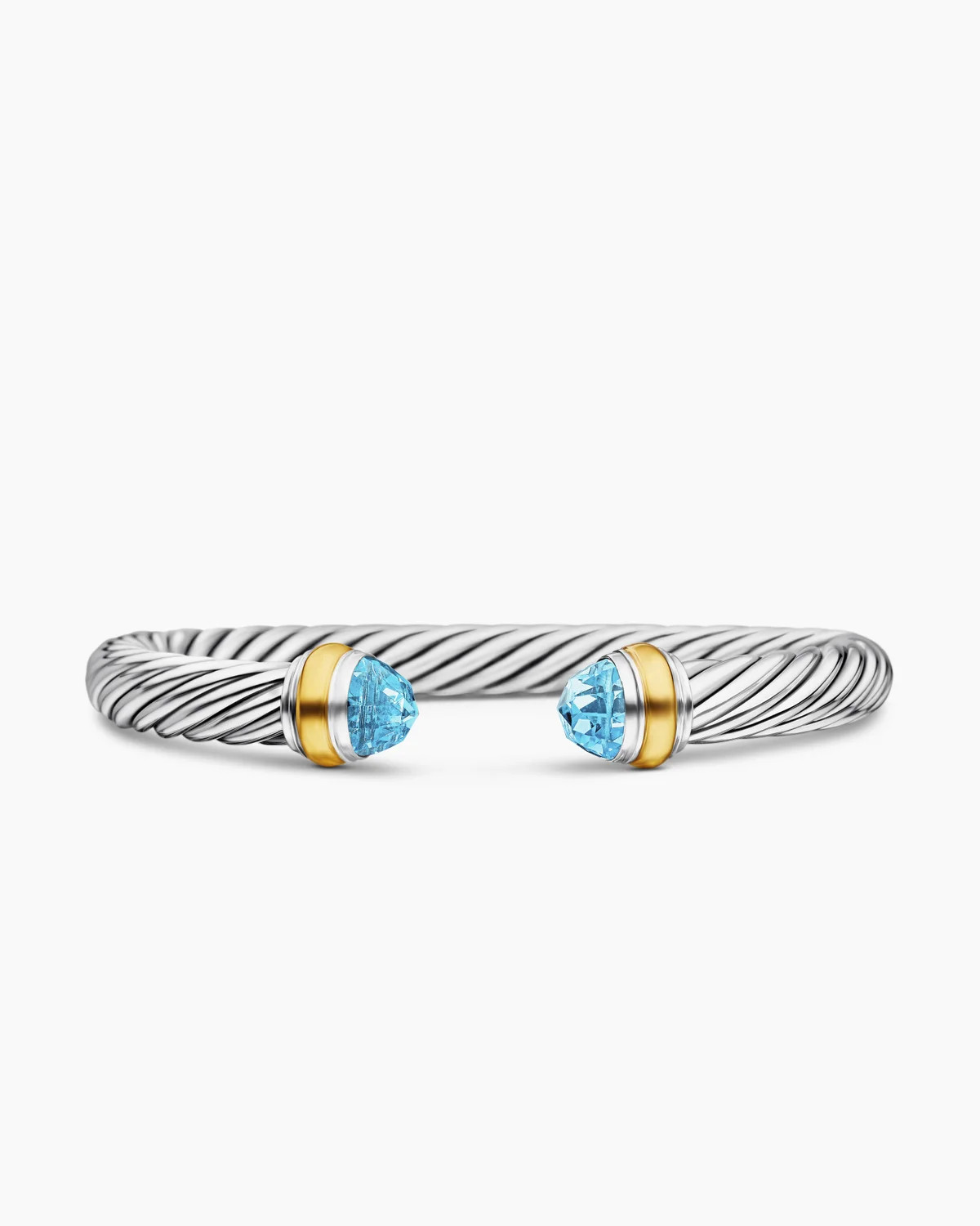 David Yurman | Classic Cable Bracelet in Sterling Silver with 14K Yellow Gold, 7mm | David Yurman