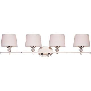 Rondo 4-Light Polished Nickel Bath Vanity Light | The Home Depot