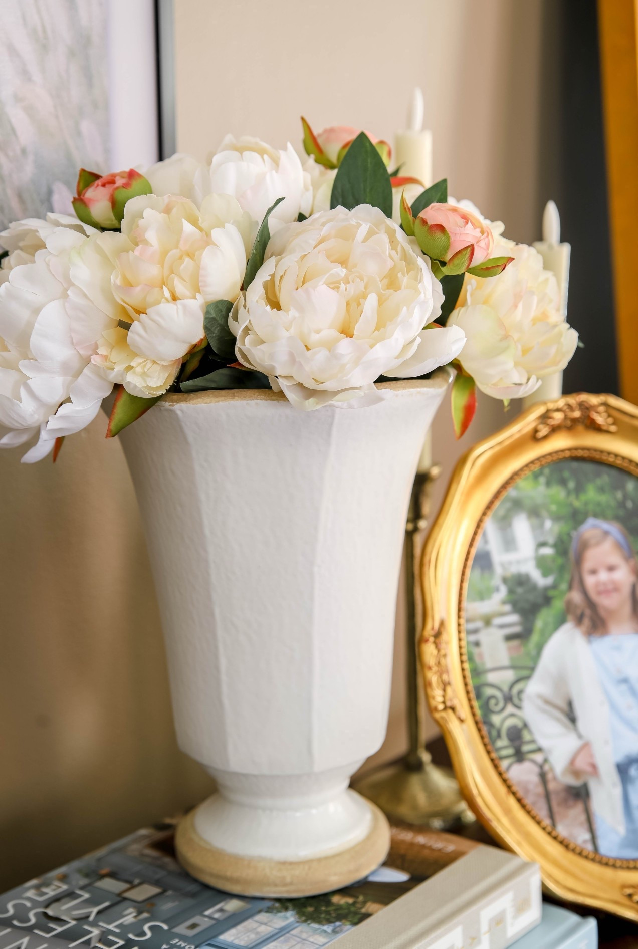 Love, love this bouquet of faux peonies in my bedroom! Love the glazed ceramic vase, too!

#LTKHome #LTKSeasonal