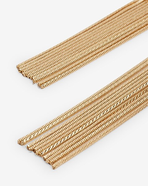 Straight Fringe Drop Earrings | Express