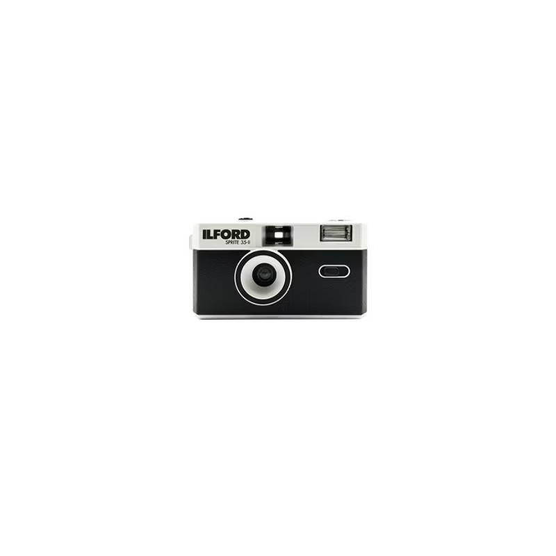 Ilford Sprite 35-II Reusable/Reloadable 35mm Analog Film Camera (Black & Silver) | Target