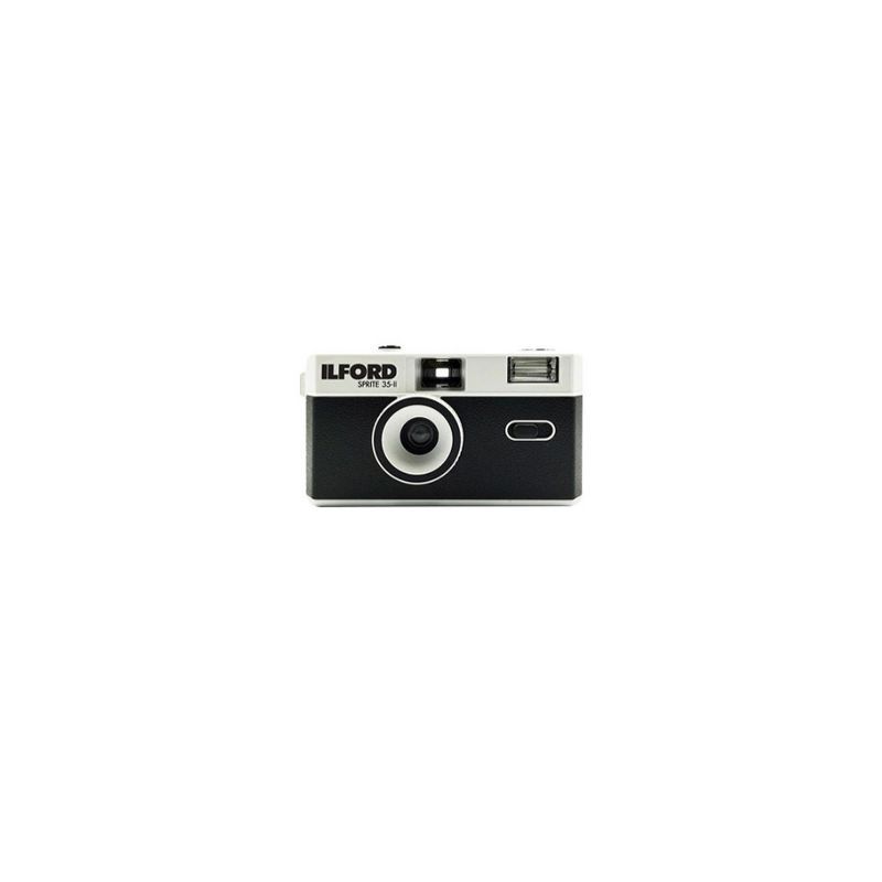 Ilford Sprite 35-II Reusable/Reloadable 35mm Analog Film Camera (Black & Silver) | Target