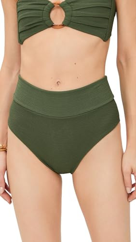 Montce Women's AC High Rise Bikini Bottoms, Olive Micro Scrunch, S | Amazon (US)