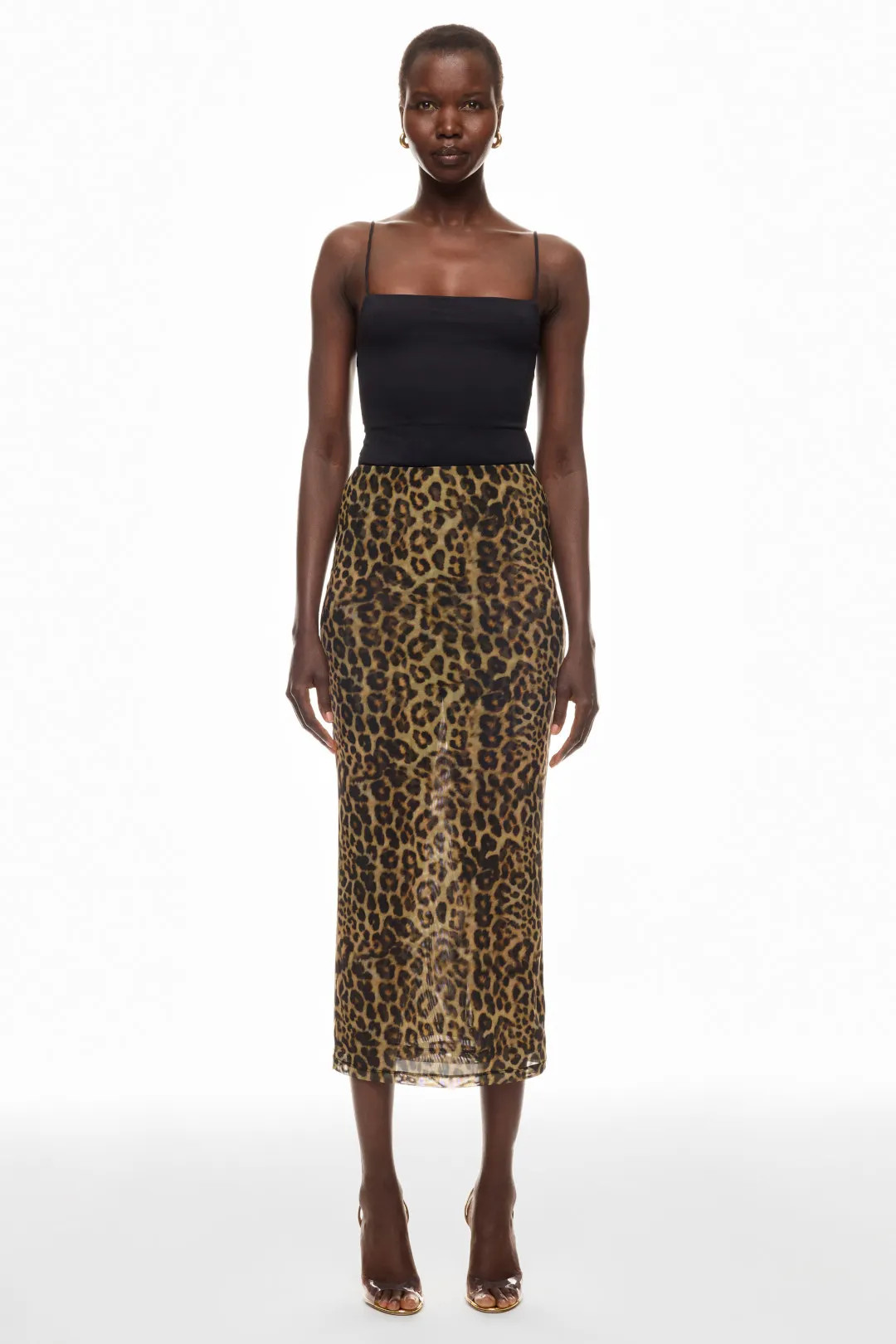 Ronny Kobo x RTR Leopard Print Mesh Skirt | Rent the Runway