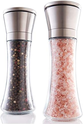 Gorgeous Salt And Pepper Grinder Set - Refillable Stainless Steel Shakers With Adjustable Coarse ... | Amazon (US)