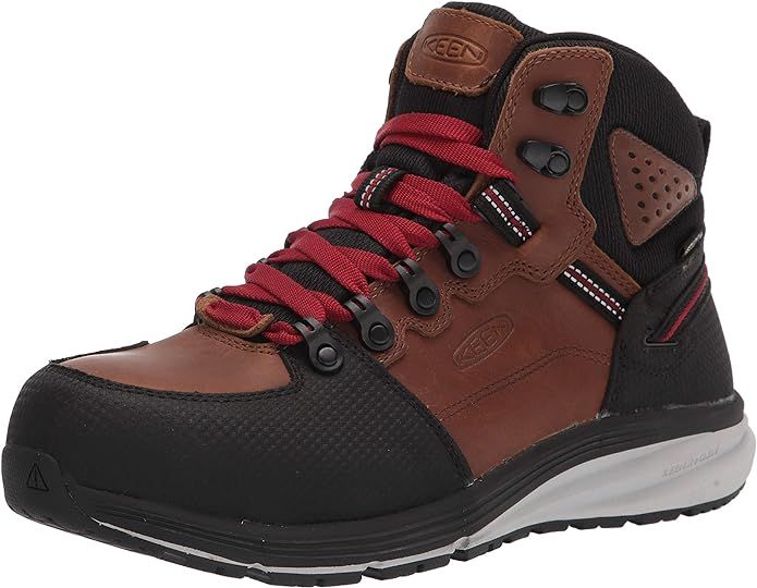 KEEN Utility Men’s Red Hook Mid Height Composite Toe Waterproof Warehouse Work Sneakers | Amazon (US)