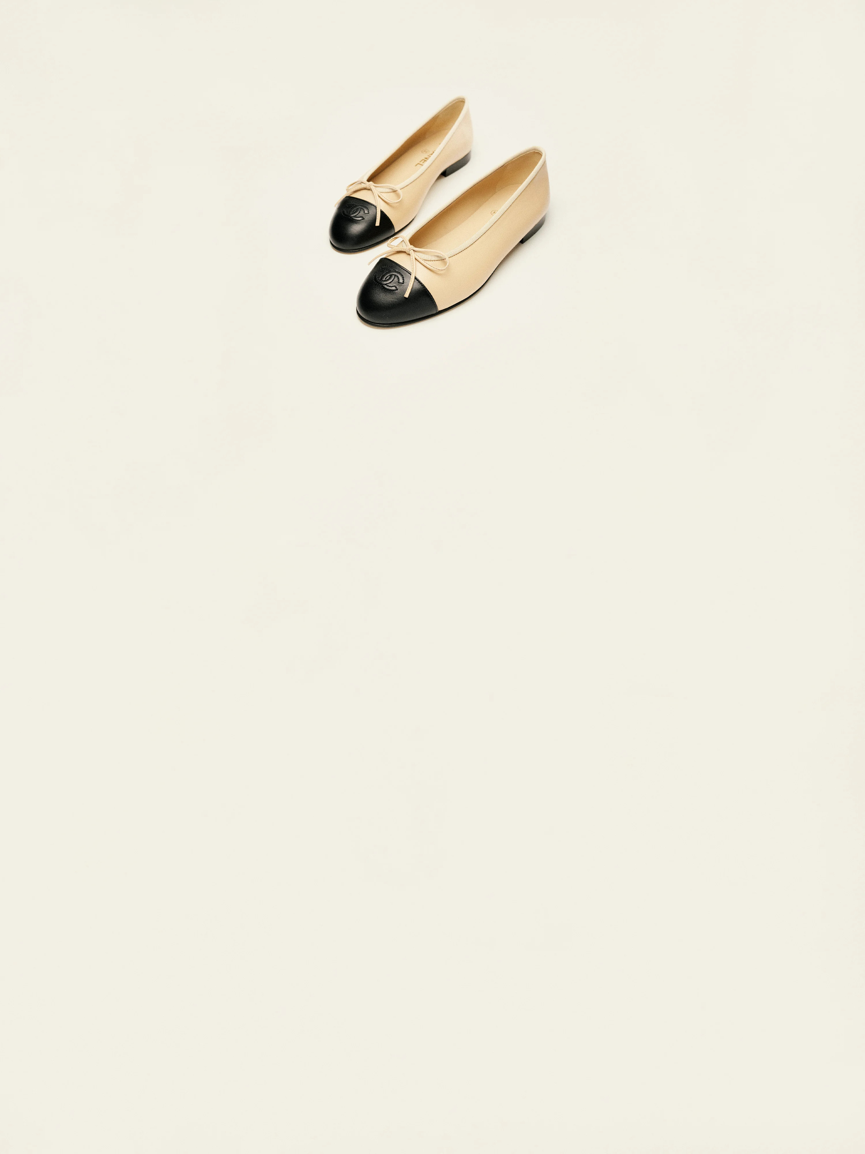 Ballet flats - Lambskin, beige & black — Fashion | CHANEL | Chanel, Inc. (US)