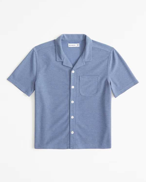 button-through knit shirt | Abercrombie & Fitch (US)