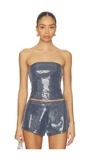 Messa Bodice Top in Indigo | Revolve Clothing (Global)