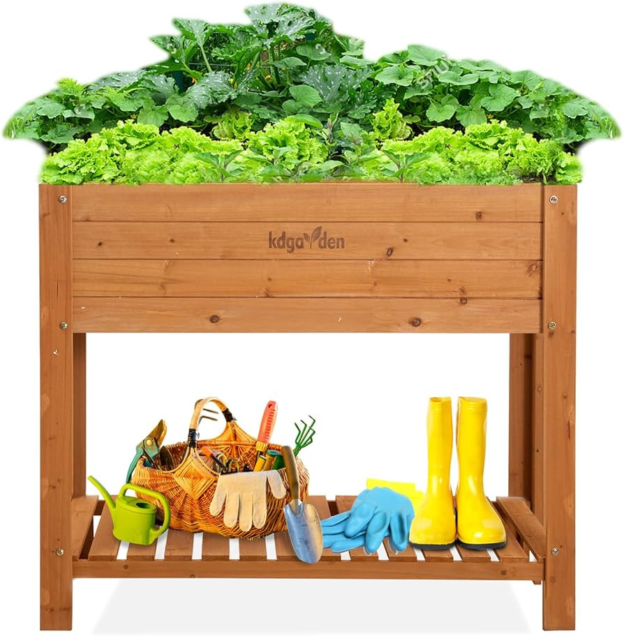 Raised Garden Bed Wood Planter Box Outdoor Wooden Elevated Planters Raised Beds with Legs for Veg... | Amazon (US)