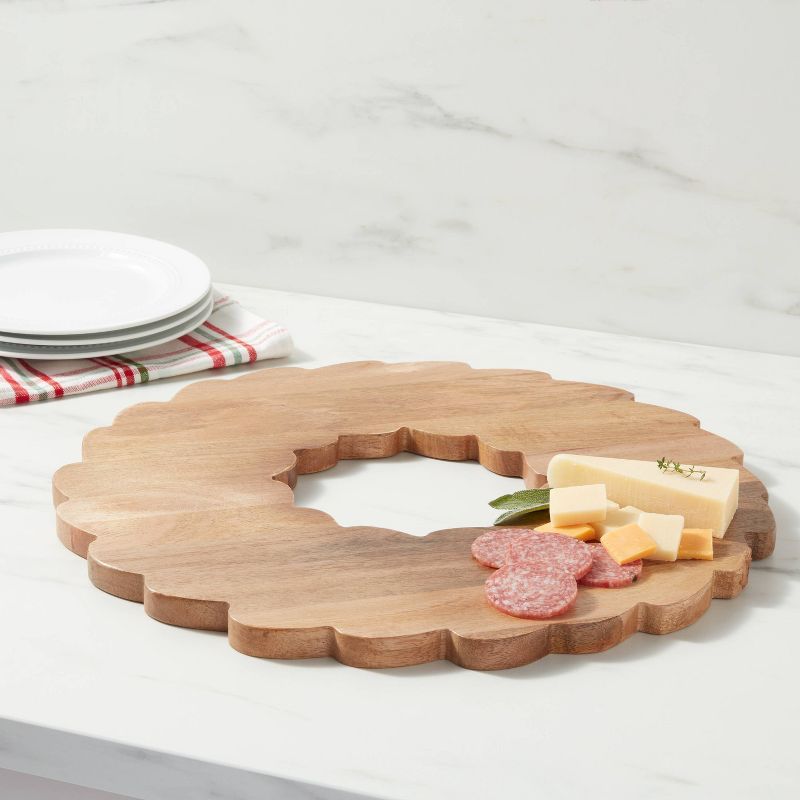 16" Wood Wreath Serving Board - Threshold™ | Target