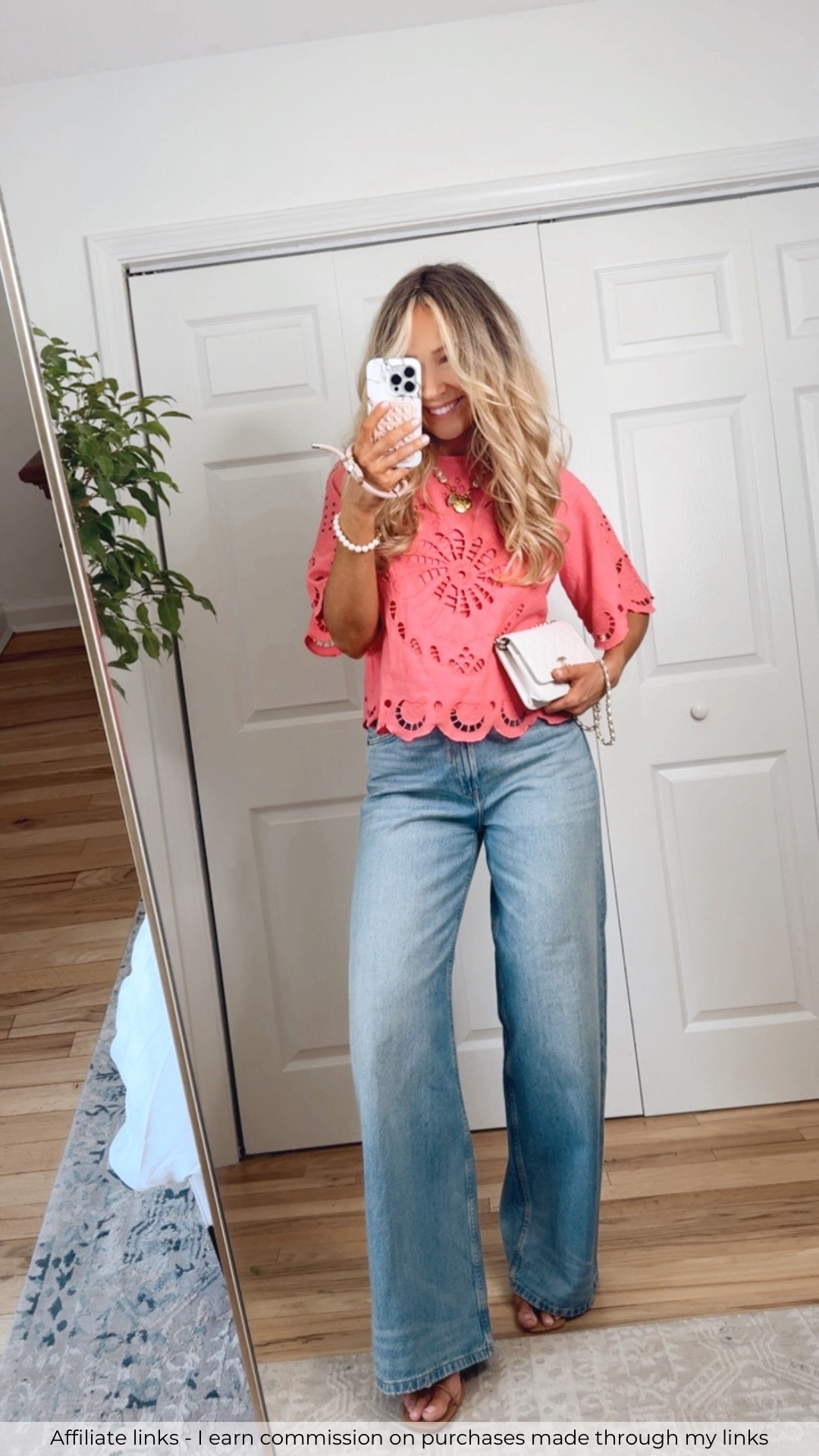 Affiliate links - I earn commission on purchases made through my links | cute casual spring outfit with jeans
Cute top and jeans outfit
Nordstrom top
Zara jeans
Strappy sandals low heel 