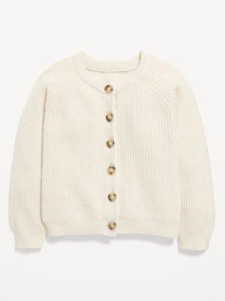 Long-Sleeve Button-Front Cardigan for Toddler Girls | Old Navy (CA)