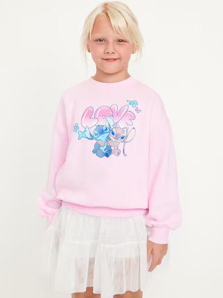 Disney© Lilo & Stitch Oversized Graphic Tunic Sweatshirt for Girls | Old Navy (US)