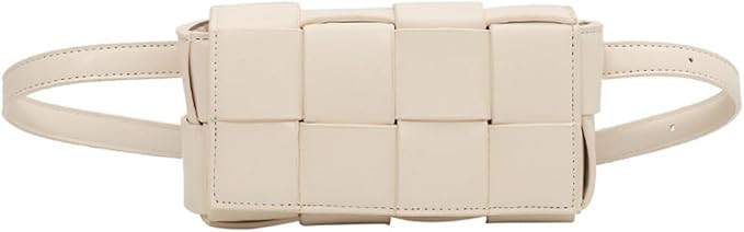 Waist Bags with Convertible Crossbody Shoulder Bag for Women, Fanny Pack Woven Cassette-Style Han... | Amazon (US)