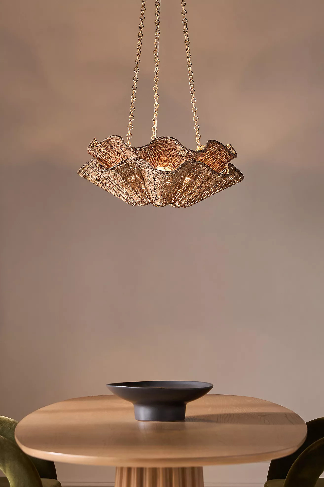 Hudson Valley Lighting Hayworth Rattan Uplit Chandelier | Anthropologie (US)
