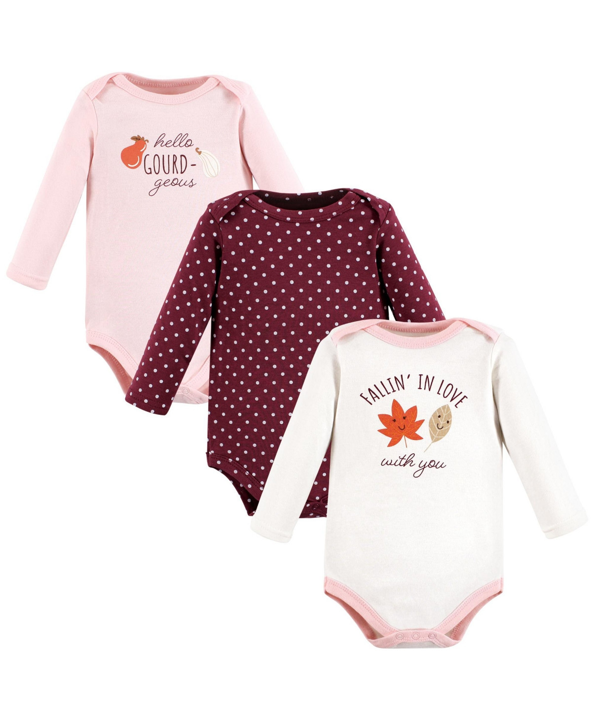 Hudson Baby Baby Boys Cotton Long-Sleeve Bodysuits, Fall 3-Pack - Fall | Macy's