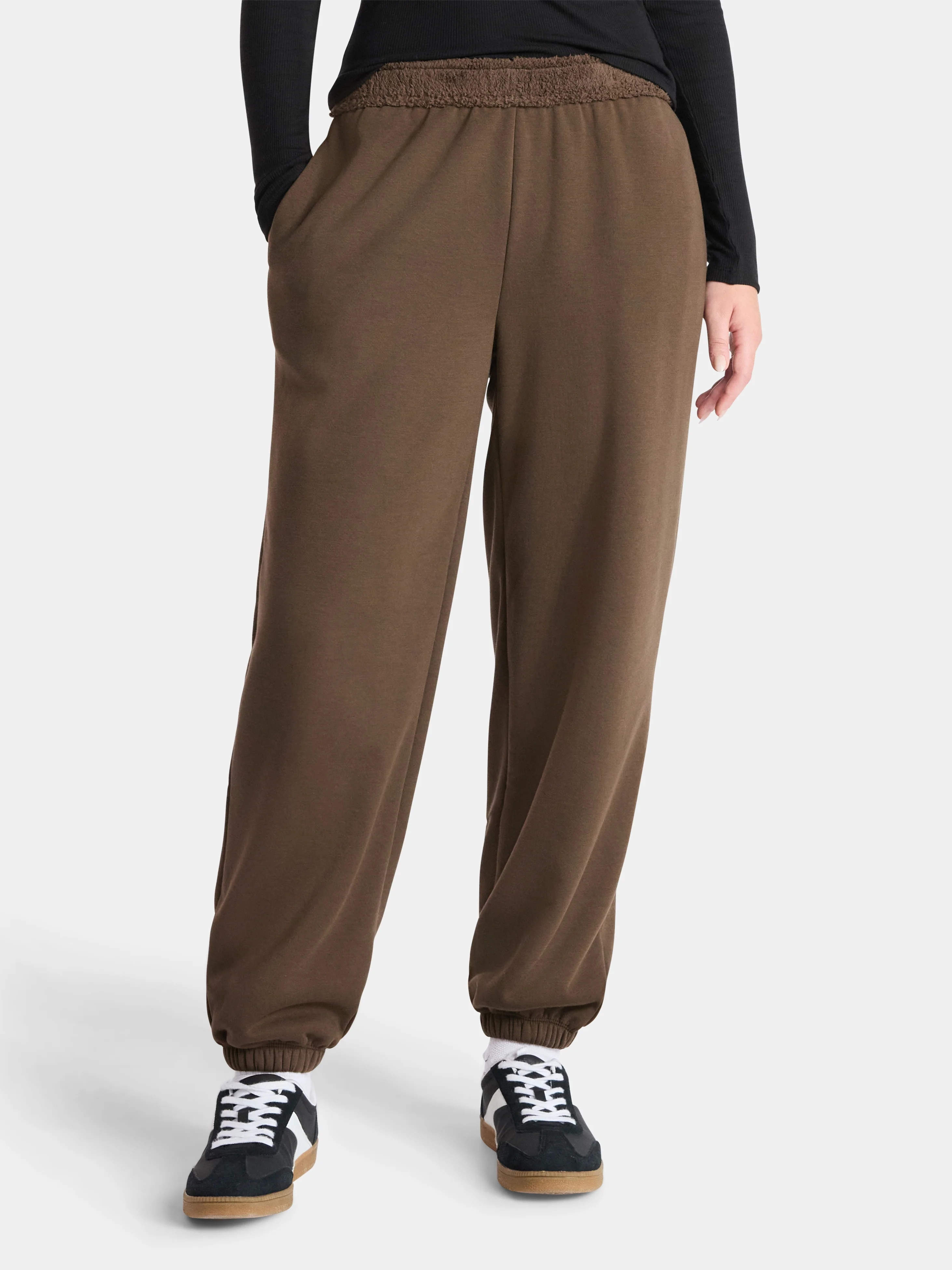 No Boundaries Teddy Lined Jogger, Women's | Walmart (US)