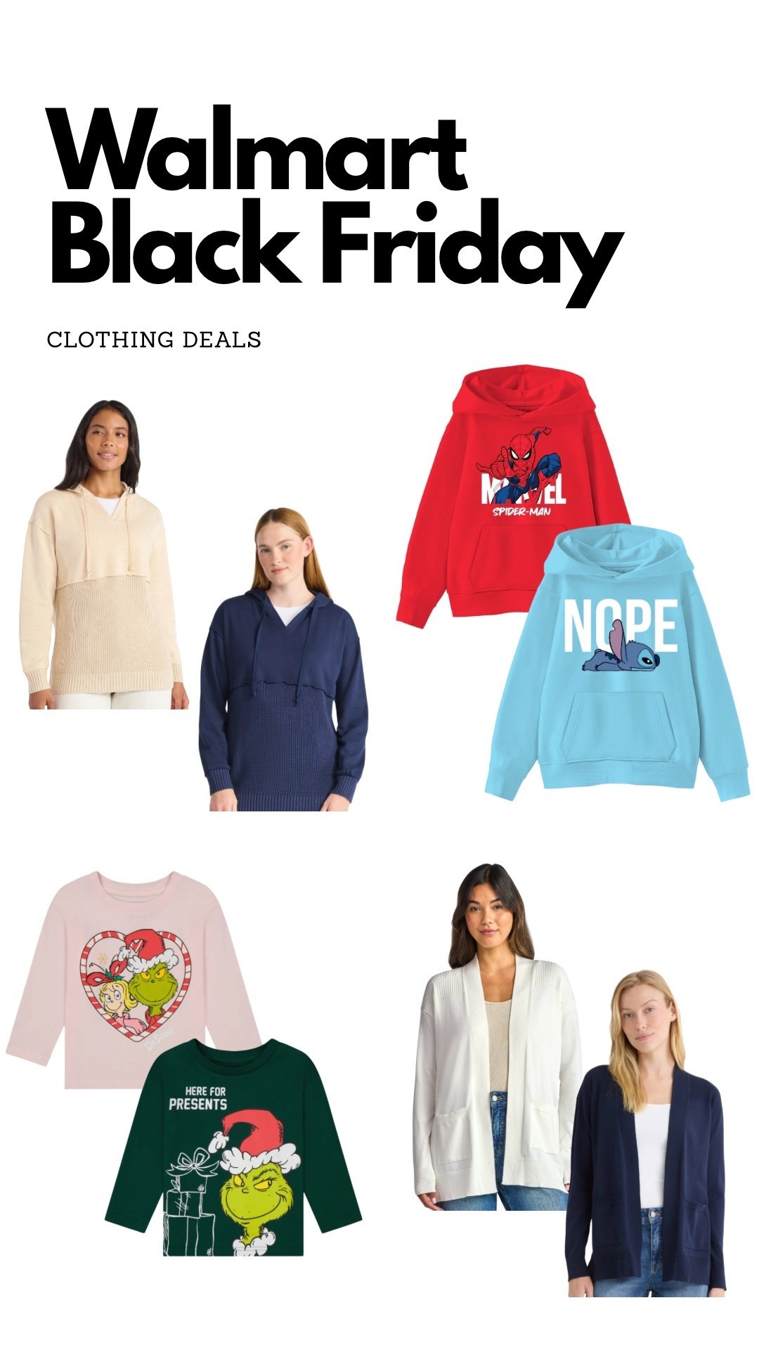 Walmart has a ton of great clothing deals for Black Friday! These are all $2.99-$8!

#LTKSaleAlert #LTKGiftGuide #LTKCyberWeek