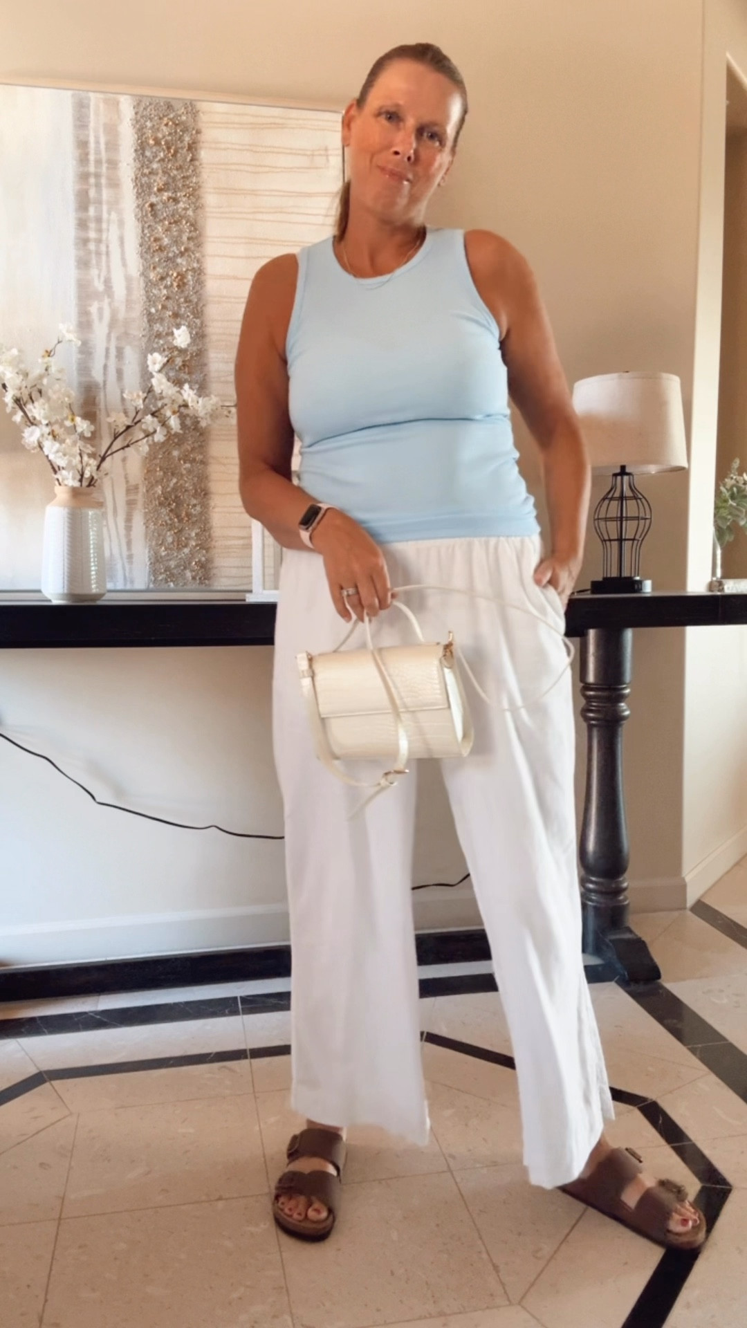 Casual linen look

Linen pants, summer look, European summer vibes, 

#LTKOver40 #LTKTravel #LTKootd