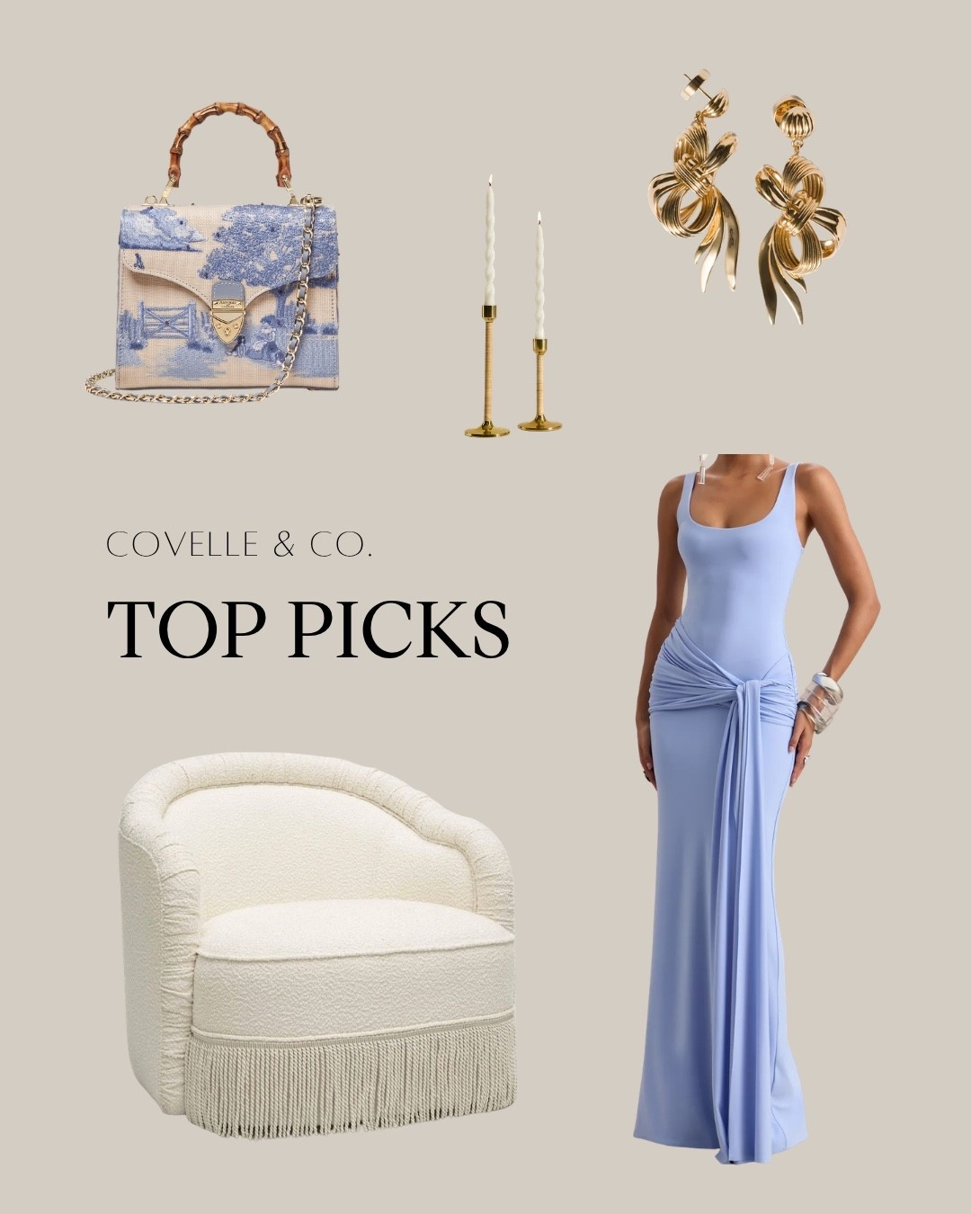 There’s a reason pastel blue makes a return every summer.

Soft without being sweet. Classic without feeling predictable. The color of hydrangeas spilling over garden walls, striped umbrellas on the coast, and mornings that start a little slower.

This month’s Top Picks are inspired by the shade we can't seem to stop gravitating toward, elegant pastel blues paired with timeless textures, warm neutrals, and pieces that feel equal parts fresh and enduring.

Whether you're refreshing a room, updating your wardrobe, or simply dreaming about summer by the water, consider this your permission slip to embrace a little blue.

Save this for your next design refresh, share it with someone who loves a coastal palette, and tell us: are you bringing more blue into your home and style this season? 

#CovelleAndCo #SummerStyle #CoastalLiving #InteriorInspiration #DesignAndSell

#LTKSaleAlert #LTKHome #LTKdayinmylife