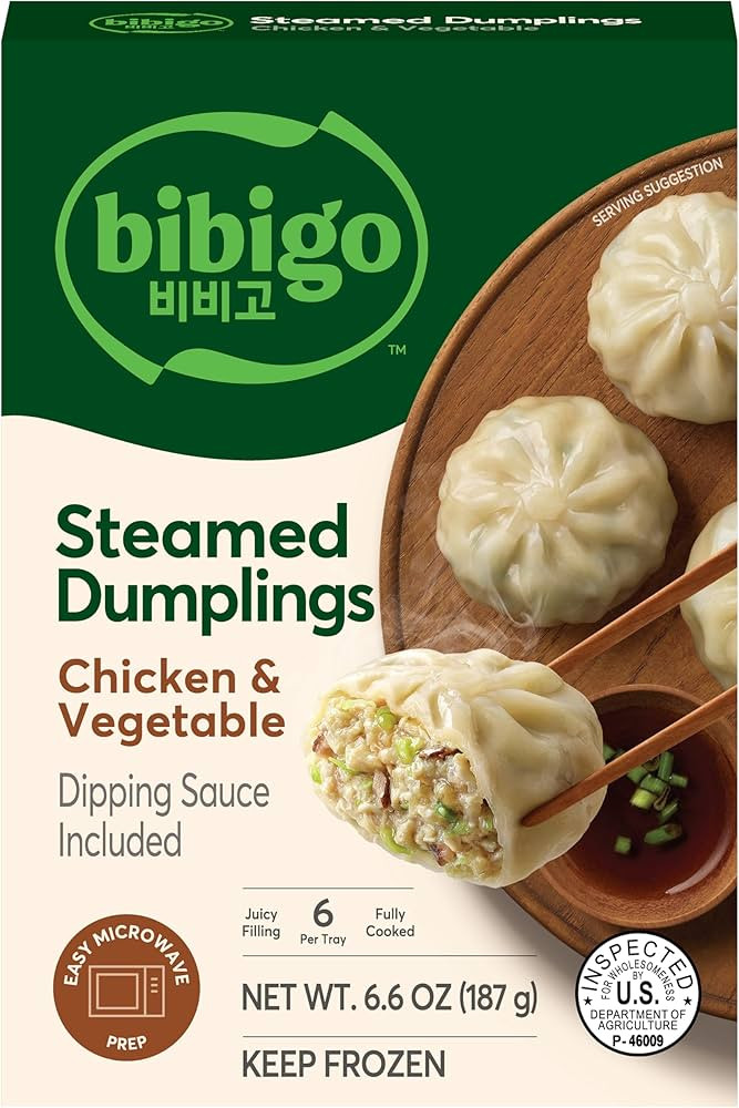 Bibigo Chicken and Vegetable Steamed Dumplings, 6 Oz | Amazon (US)