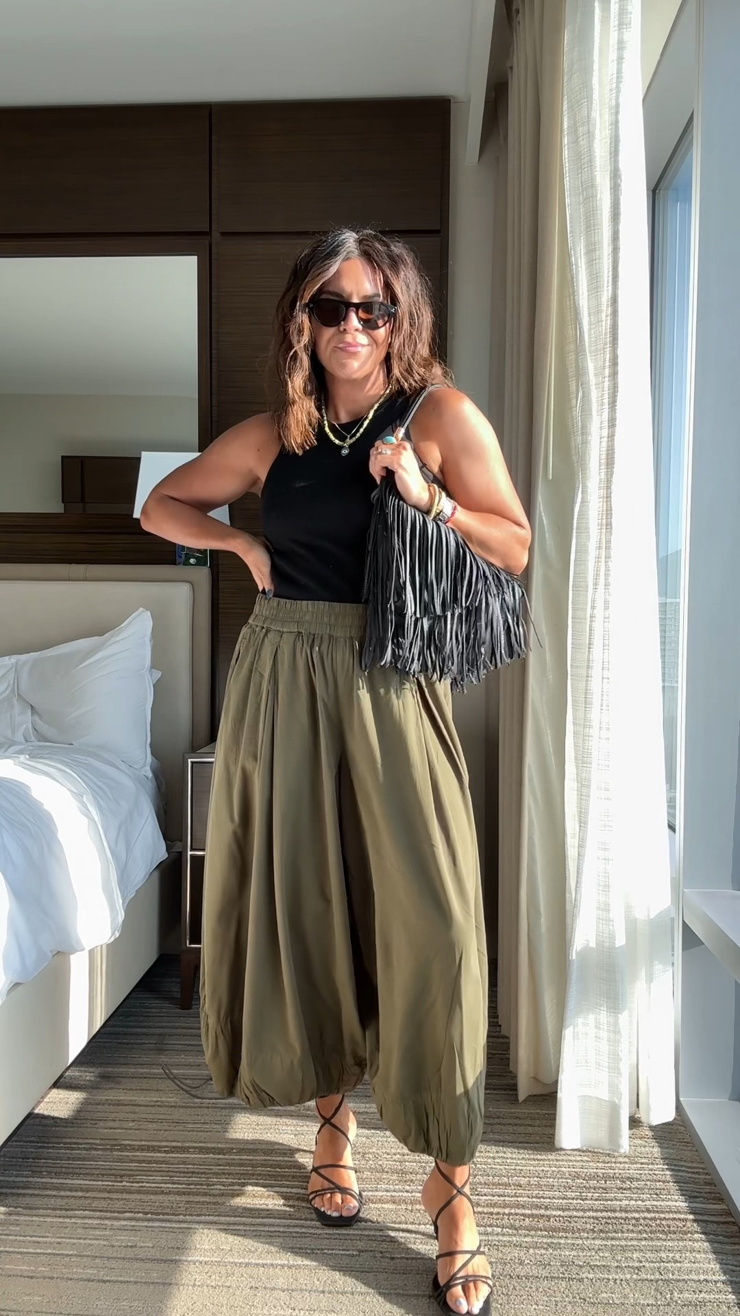 Dinner night with friends. 
Tank: large
Pants: large
Shoes; tts

#LTKootd #LTKSeasonal #LTKOver40
