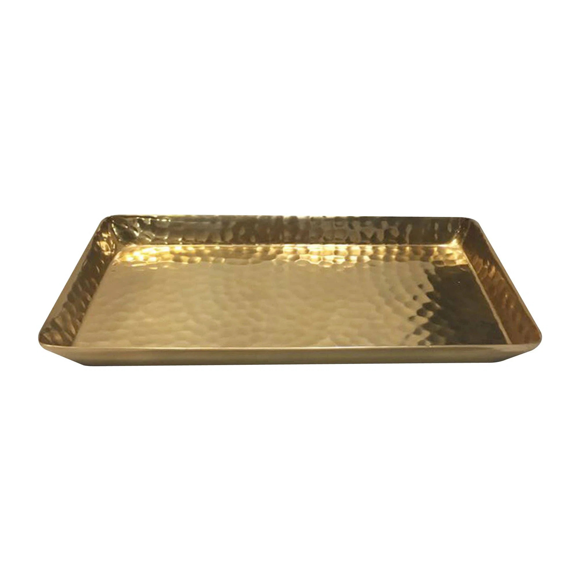 Wrought Studio™ Oneita Vanity Tray | Hammered Rectangular Vanity Tray with padded Bottom | Copper | Wayfair | Wayfair North America