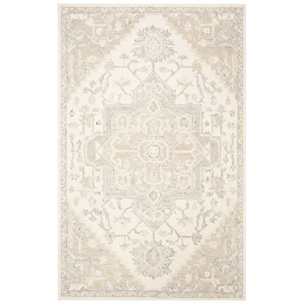 Oriental Handmade Handwoven Wool Area Rug in Ivory / Beige | Wayfair Professional